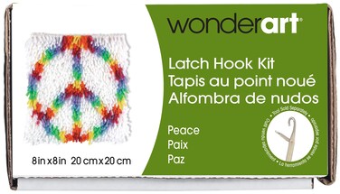Wonderart Peace Latch Hook Kit 8 X 8