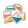 PlanToys 6 Piece Water Block Building  Color Mixing Learning Toy 5523  Sustainably Made from Rubberwood and NonToxic Paints and Dyes