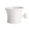 MUHLE White Porcelain Platinum Rim Shaving Mug  Shave Dish Accessory for Soaps and Creams Modern White Design