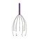 Body Back Scalp MassagerHead Massager for Stress Relief Head Scratcher Purple