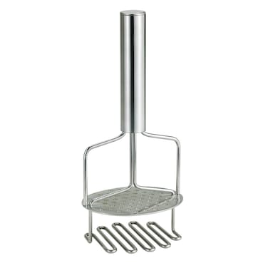 HIC Kitchen DualAction Potato Masher and Ricer 188 Stainless Steel Wire Masher with BuiltIn Ricer Disc
