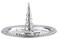 MARIPOSA Christmas Tree  Train Handcrafted Holiday Server Silver