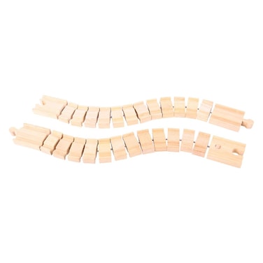 Bigjigs Rail Wooden Crazy Train Track 2 pk  Compatible with Bigjigs Train Sets and Most Wooden Train Set Brands Quality Bigjigs Train Accessories