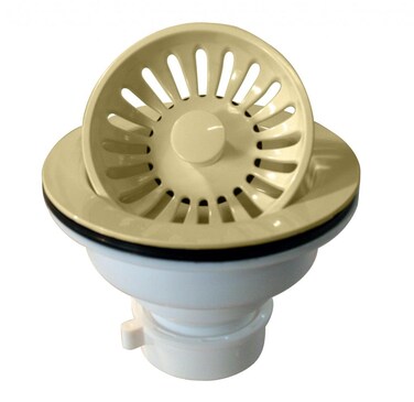 Westbrass D2143P51 438 PushPull Style Large Kitchen Sink Basket Strainer Powder Coat Almond