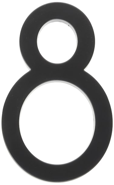 HyKo Products FM68 Floating House Number 8 EIGHT 6 High Black
