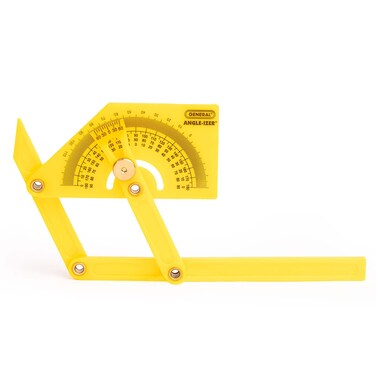 General Tools 29 Plastic Protractor and Angle Finder Outside Inside Sloped Angles 0 to 180  Yellow