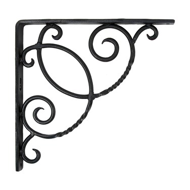 Achla Designs Wrought Iron Decorative Scroll Shelf Brackets Pair