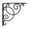 Achla Designs Wrought Iron Decorative Scroll Shelf Brackets Pair