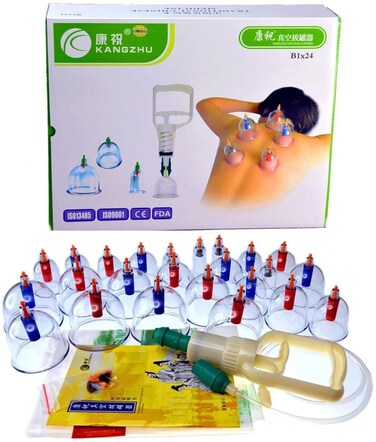 Kangzhu KANGZHU24 24Cup Biomagnetic Chinese Cupping Therapy Set Multicolored