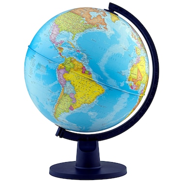 Waypoint Geographic Scout Globe 12 Interactive Globe for Kids and Adults World Globe with Stand Decorative Learning Resources for Classroom or Office Desk Decor Blue