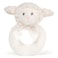 Bearington Baby Lamby 55 Inch Cream Lamb Plush Stuffed Animal Soft Baby Rattles and Plush Rings