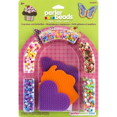 Perler Beads Cupcakes and Butterflies Craft Kit for Kids 2005 pcs