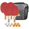 JOOLA Family Premium Table Tennis Bundle Set  4 Regulation Ping Pong Paddles 10 Training 40mm Ping Pong Balls and Carrying Case  For Training and Recreational Play  Indoor and Outdoor Compatible