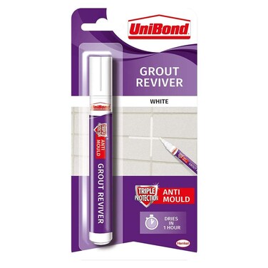 Unibond Grout Reviver For Walls pen 7ml Ice White 1878160