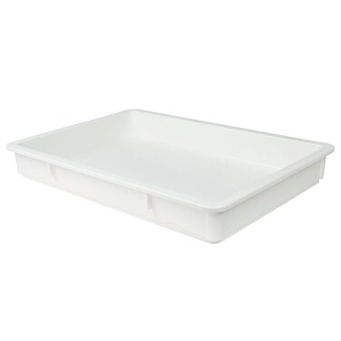 Cambro DB18263P148 White 18 x 26 x 3 Pizza Dough Box  Qty 1