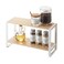 Yamazaki Home Tosca Kitchen Rack  Counter Storage Shelf Organizer  Steel  Wood