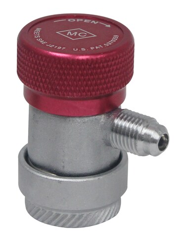 Mastercool 82834E R134a 14 FLM x 16mm HighSide Manual Quick Coupler Red