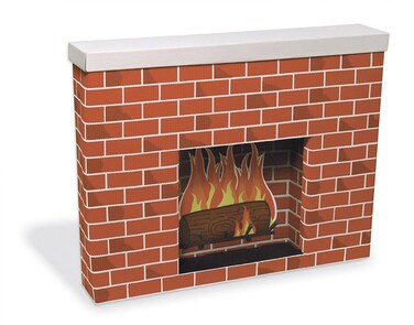 Pacon Corobuff Corrugated Fireplace 7inch x 30inch x 38inch Red Brick PAC53080