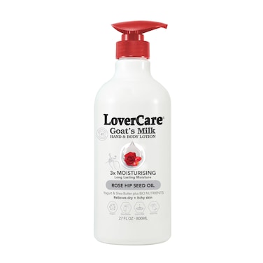 Lovers Care Goat Milk Body Lotion for Dry Skin 27 fl oz 800ml Rose Hip Seed Oil  Single