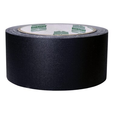 BookGuard 2 Inch Bookbinding Tape Vinyl Coated Cotton Cloth Book Tape Ideal Book Repair and Library Supplies  15 Yards Binding Tape Black Cloth Tape