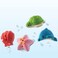 PlanToys Wooden 4 Piece Sea Life Bath Set 5658  Sustainably Made from Rubberwood and NonToxic Paints and Dyes  EcoFriendly PlanWood
