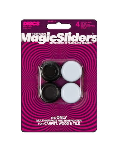 MAGIC SLIDERS L P 4273 114 RND Slider White  Black 4 Pack