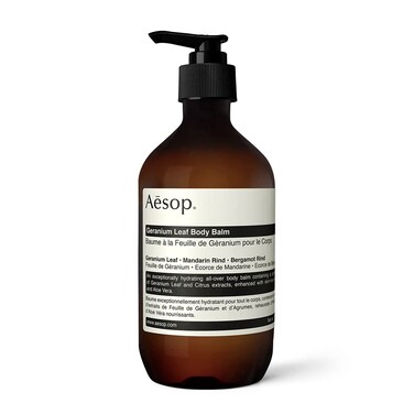 Aesop Geranium Leaf Body Balm  Skin Softening Rich Blend of Nourishing Nut Oils Geranium Leaf and Citrus Extracts  165 oz