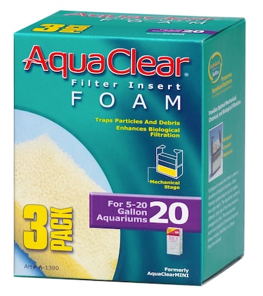 AquaClear 20Gallon Foam InsertsWhite 3Pack A1390