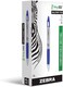 Zebra Pen ZGrip MAX Retractable Ballpoint Pen Medium Point 10mm Silver Barrel Blue Ink 12 Pack