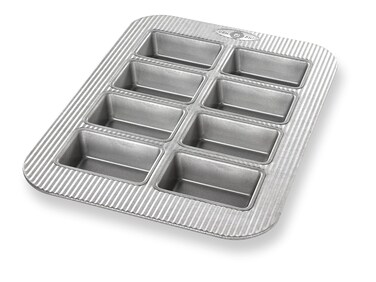 USA Pan Bakeware Aluminized Steel Mini Loaf Pan 8Well