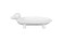 Creative CoOp Elongated White Ceramic Dog Dish