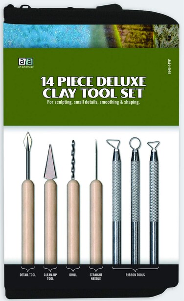 PRO ART Clay Tool Set Metal  Wood