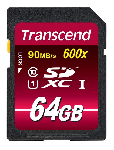 Transcend 64GB SDXC Class 10 UHS1 Flash Memory Card Up to 90MBs TS64GSDXC10U1