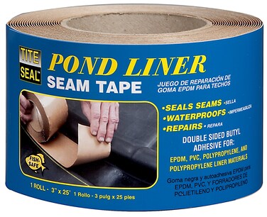 Tite Seal PLST325 Self Adhesive Double Sided Butyl Pond Seam Tape 3 by 25