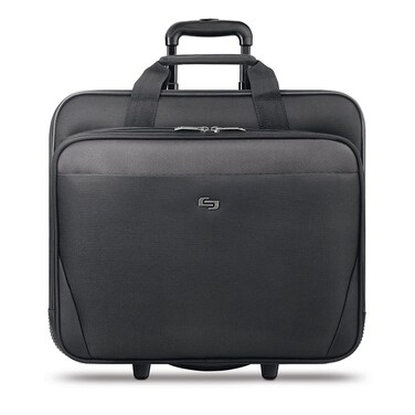 Solo New York Empire Rolling Laptop Bag Rolling Briefcase for Women and Men Fits Up to 173 Inch Laptop  Black CLS9104