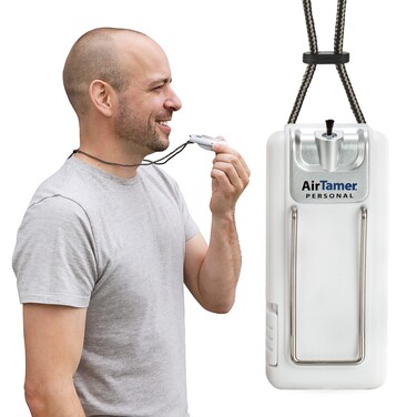 AirTamer A302  Small Personal and Portable Air Purifier  Lithium Battery Operated  New Electrostatic Purification Technology Proven Performance Metal Travel Case