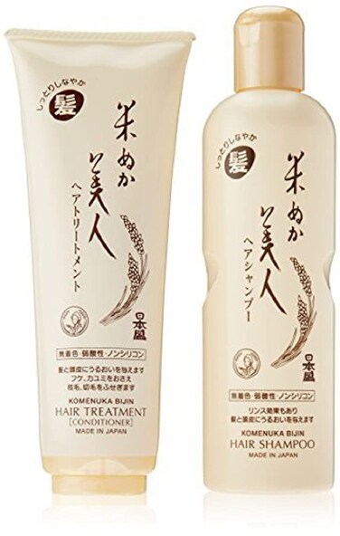 Komenuka Bijin Moisturizing Hair Shampoo and Hair Treatment  Conditioner No PARABENS and SULFATES