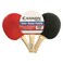 Cannon Sports Ping Pong  Table Tennis Paddles with Rubber Face  Wooden Handles RedBlack
