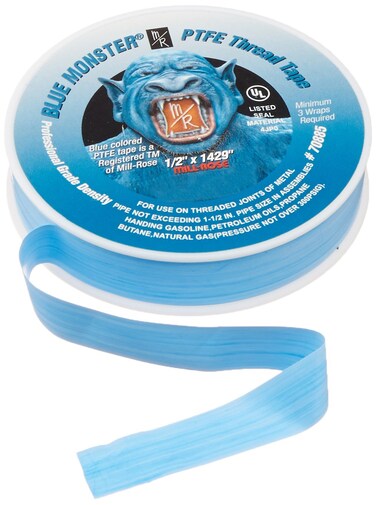 MillRose 70885 Blue Monster PTFE Pipe Thread Sealant Tape 12Inch x 1429Inches Blue