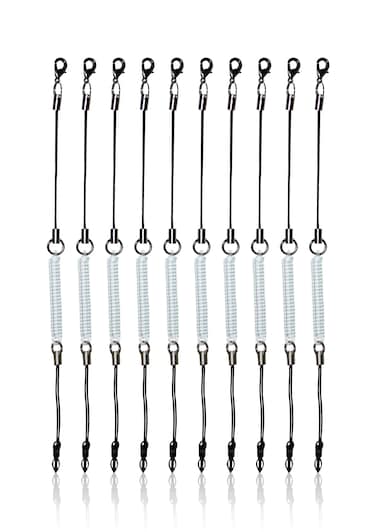 amPen Detachable Elastic CoilStyle Lanyard Replacement 10Pack
