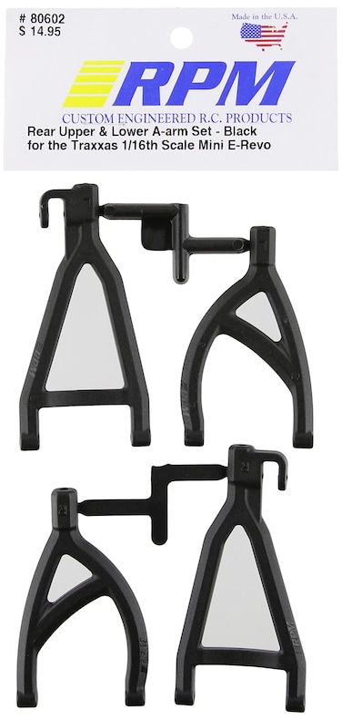RPM 80602 Rear UpperLower AArms Black 116 ERevo Black