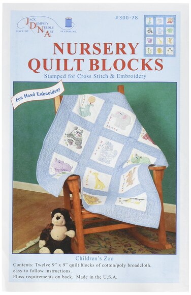 Jack Dempsey Childrens Zoo Nursery Quilt Blocks