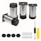 BQLZR Stainless Steel Kitchen Adjustable Feet Round 2 Dia Furniture Leg with 16 Screws and a Screwdriver Pack of 4