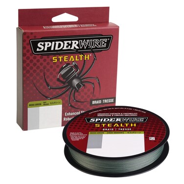 SpiderWire Stealth Superline Moss Green 20lb  9kg 125yd  114m Braided Fishing Line Suitable for Freshwater and Saltwater Environments