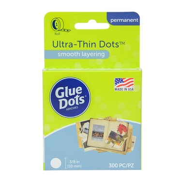 Glue Dots Clear Dot Roll Ultra Thin 375 300Pkg  174922
