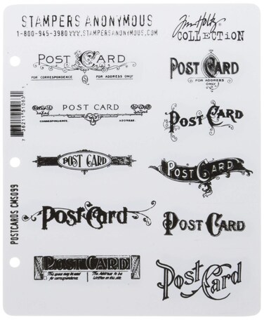 APOWUS Tim Holtz Cling Stamps 7X85 Postcards