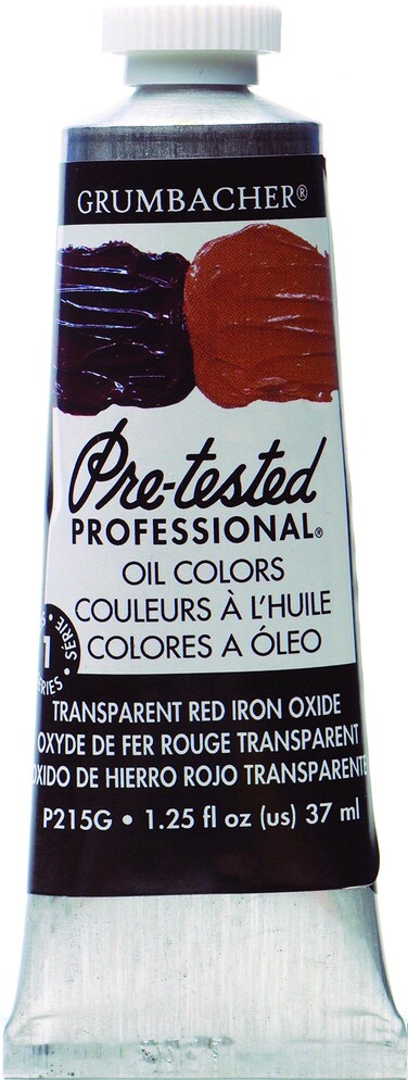 Grumbacher PreTested Oil Paint 37ml125 Ounce Transparent Red Iron Oxide P215G