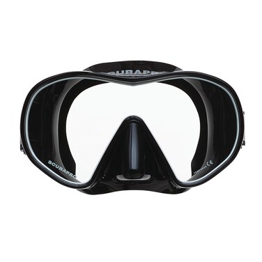 SCUBAPRO Solo Scuba Mask with Panoramic Single Lens for Recreational Diving BlackWhite