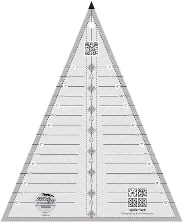 Creative Grids Spider Web Triangle Quilting Ruler Template  CGRKA6