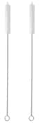 2 Drinking Straw Cleaning Brush LONG  Bristle Cleaner for Stainless Steel Drink Straws Heavy Duty Brushes For Washing Glass Silicone Metal Straws Tea Pot Spout Mini Micro Bottle